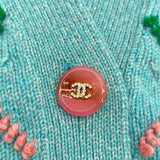 シャネル CHANEL ニッカカーディガンベスト P77446 ブルー カシミヤ レディース ベスト