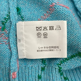 シャネル CHANEL ニッカカーディガンベスト P77446 ブルー カシミヤ レディース ベスト