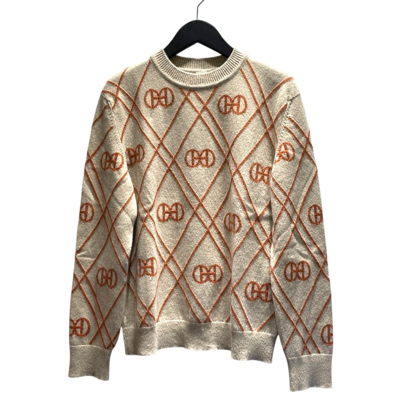 エルメス HERMES Hロンド総柄ニットセーター ２E2632DT ベージュ カシミヤ レディース セーター