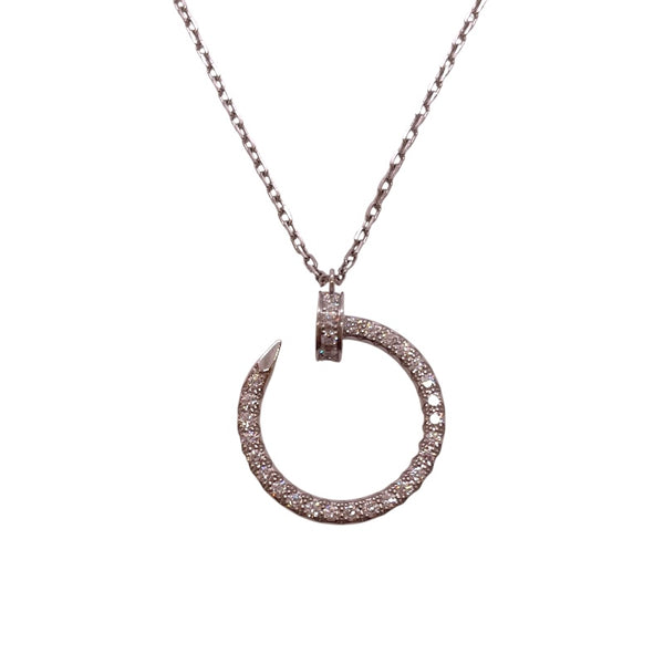 カルティエ Cartier ジュストアンクル ダイヤネックレス 750WG/ダイヤモンド ダイヤモンド ジュエリー