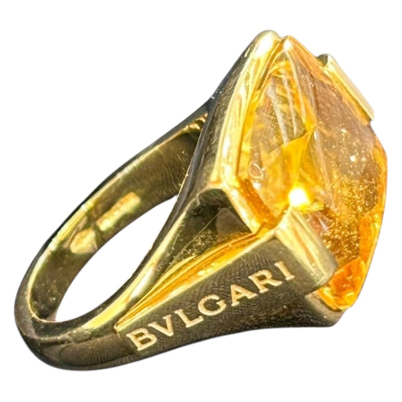 ブルガリ BVLGARI アレグラ シトリン リング K18YG シトリン ジュエリー
