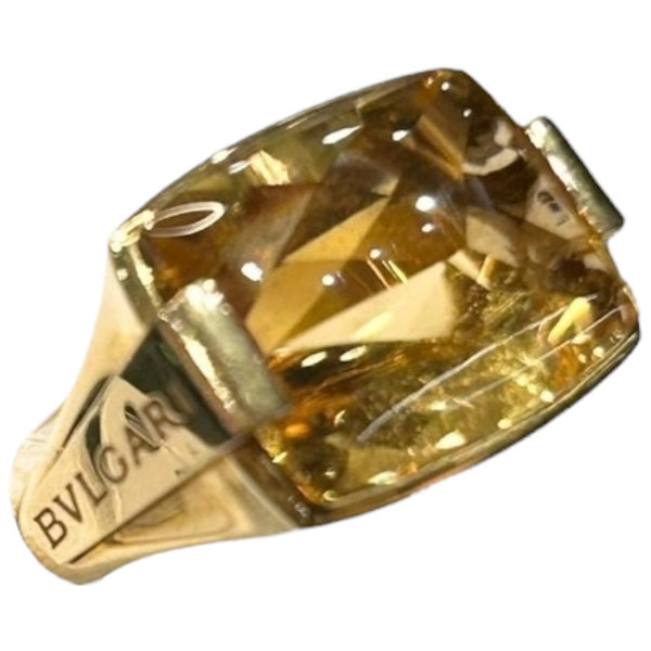 ブルガリ、アレグラ ジュエリー K18YG 750 ブルガリ BVLGARI アレグラ シトリン リング K18YG シトリン