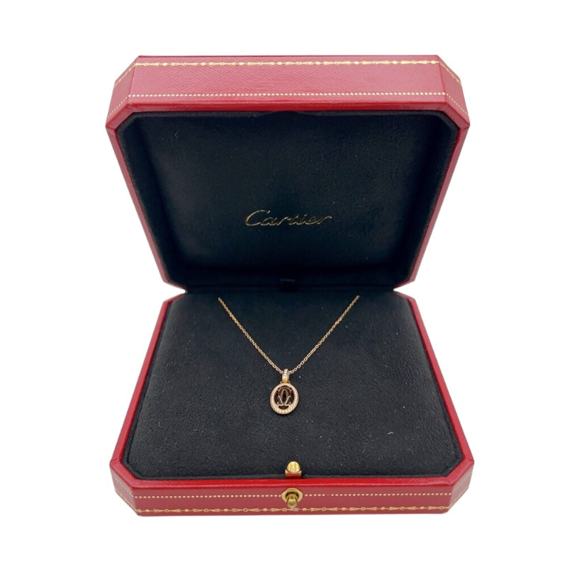 カルティエ Cartier ロゴドゥーブルダイヤネックレス ピンクゴールド 750PG/ダイヤモンド ジュエリー