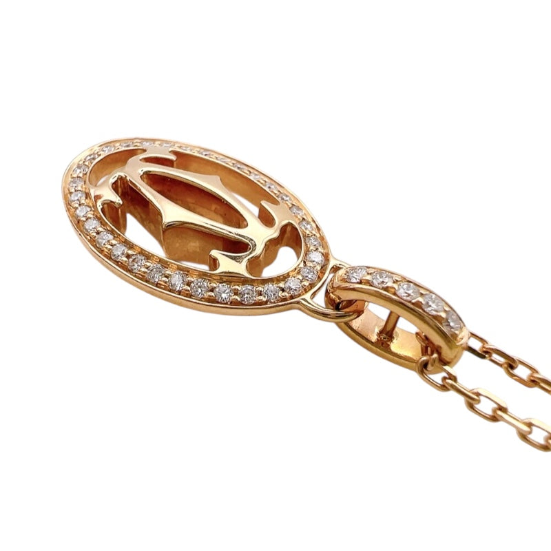 カルティエ Cartier ロゴドゥーブルダイヤネックレス ピンクゴールド 750PG/ダイヤモンド ジュエリー