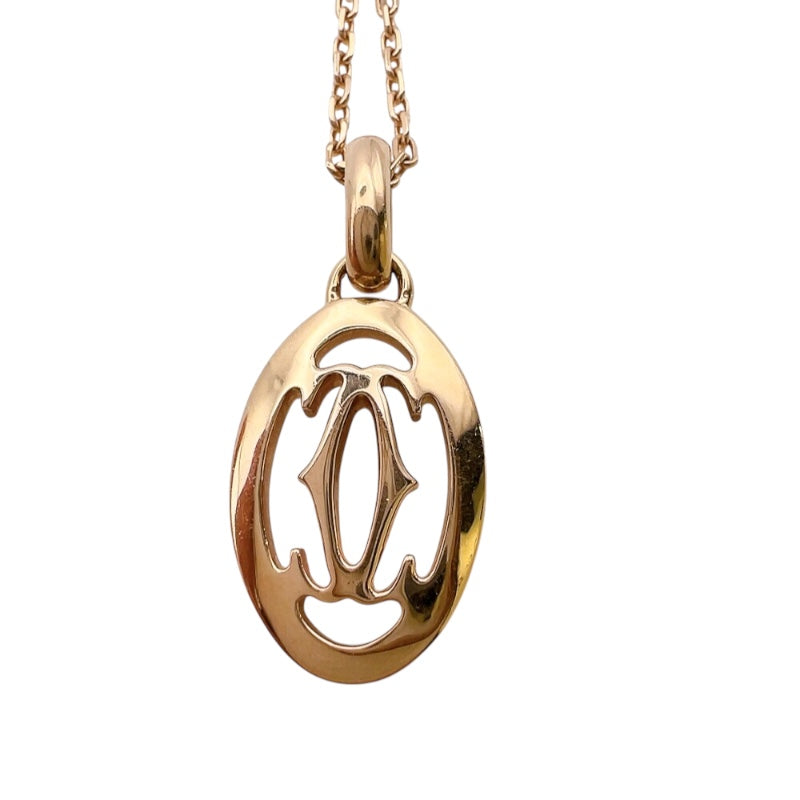 カルティエ Cartier ロゴドゥーブルダイヤネックレス ピンクゴールド 750PG/ダイヤモンド ジュエリー