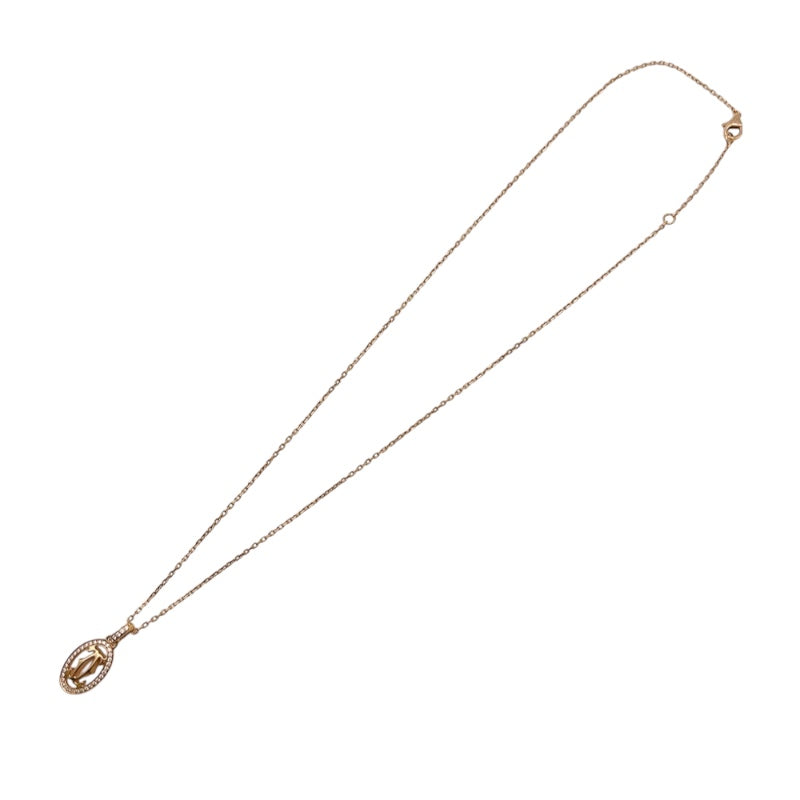 カルティエ Cartier ロゴドゥーブルダイヤネックレス ピンクゴールド 750PG/ダイヤモンド ジュエリー