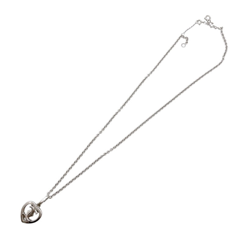 カルティエ Cartier 2Cハートネックレス シルバー 750WG ジュエリー