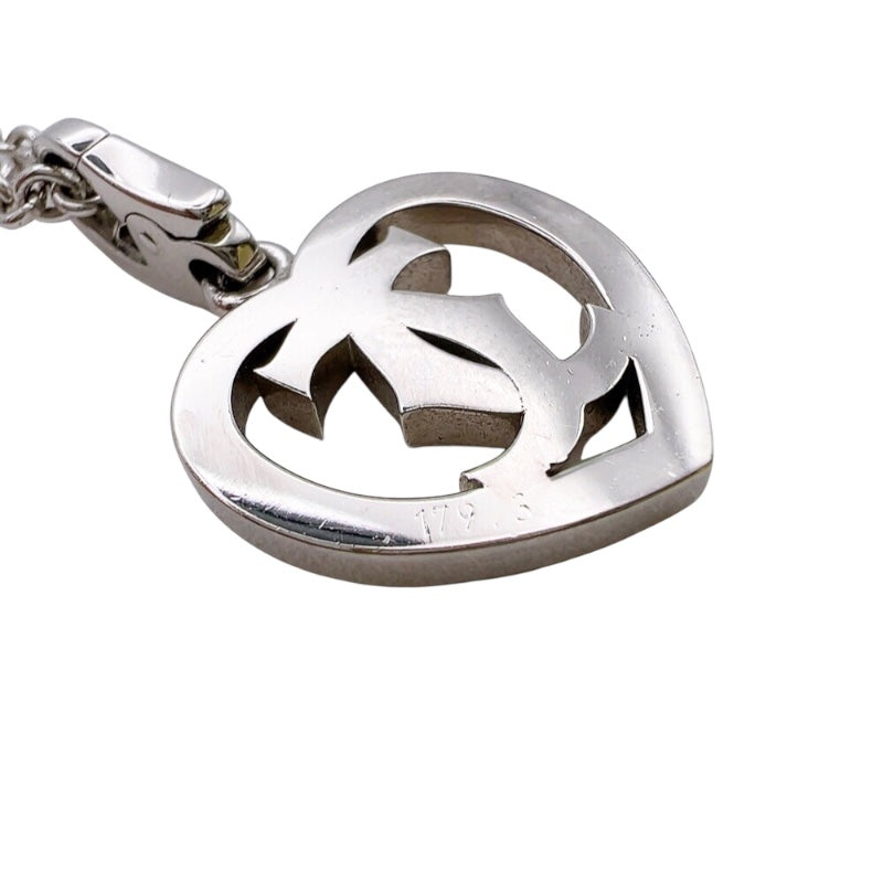 カルティエ Cartier 2Cハートネックレス シルバー 750WG ジュエリー