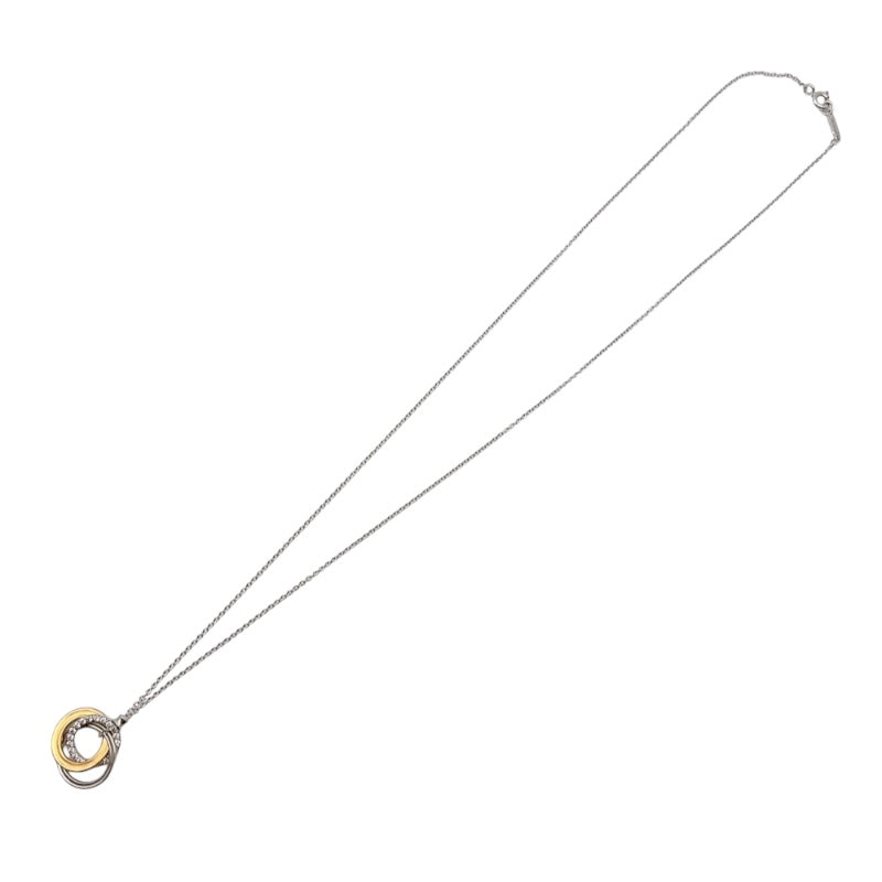 ティファニー TIFFANY＆CO インターロッキング　サークルネックレス シルバー/ゴールド 750WG/ダイヤ ジュエリー