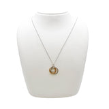 ティファニー TIFFANY＆CO インターロッキング　サークルネックレス シルバー/ゴールド 750WG/ダイヤ ジュエリー