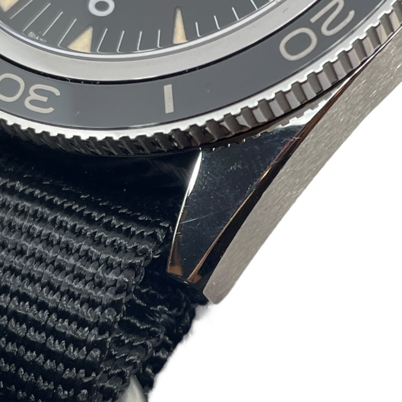 オメガ OMEGA シーマスター 300M マスターコーアクシャル クロノメーター 233.30.41.21.01.001 ブラック SS/ナイロンベルト（社外品） 自動巻き メンズ 腕時計