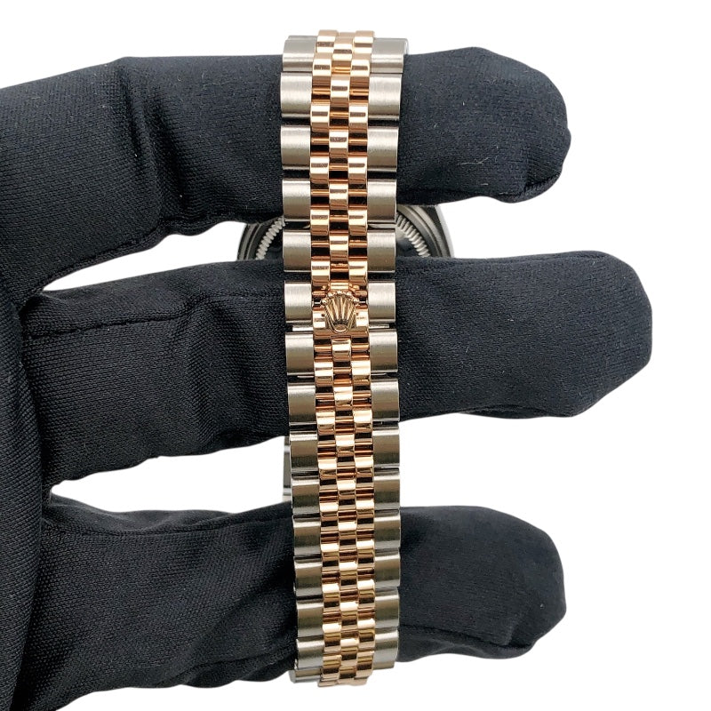 ロレックス ROLEX デイトジャスト28 オーベルジーヌ 279171G パープル SS/PG 自動巻き レディース 腕時計