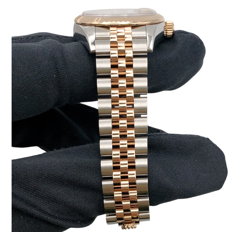 ロレックス ROLEX デイトジャスト28 オーベルジーヌ 279171G パープル SS/PG 自動巻き レディース 腕時計