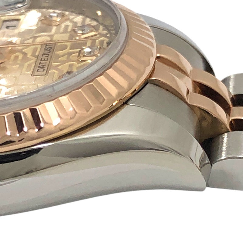 ロレックス ROLEX デイトジャスト ランダム番 179171G ピンクコンピューター SS/K18PG レディース 腕時計