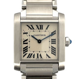 カルティエ Cartier タンクフランセーズ MM WSTA0005 アイボリー SS クオーツ レディース 腕時計