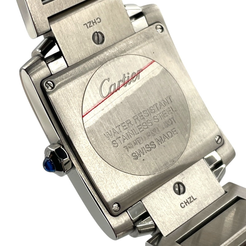 カルティエ Cartier タンクフランセーズ MM WSTA0005 アイボリー SS クオーツ レディース 腕時計