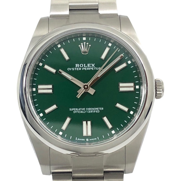 ロレックス ROLEX オイスターパーペチュアル41 ランダムシリアル 124300 グリーン SS メンズ 腕時計