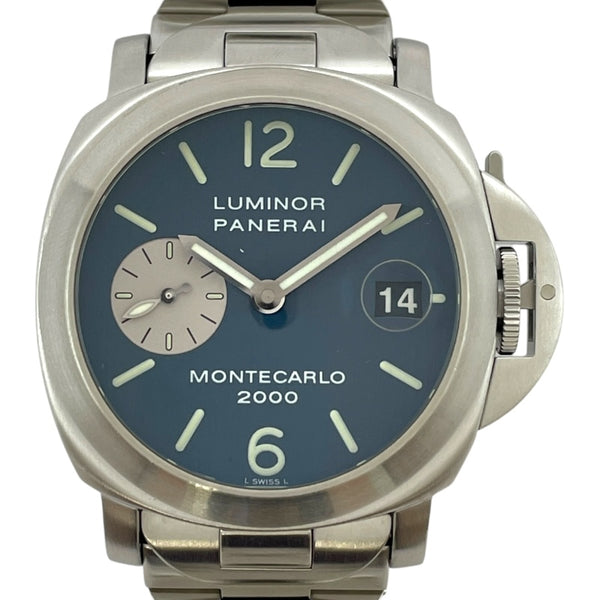 パネライ PANERAI ルミノール モンテカルロ2000 世界200本限定 PAM00081 ブルー SS メンズ 腕時計