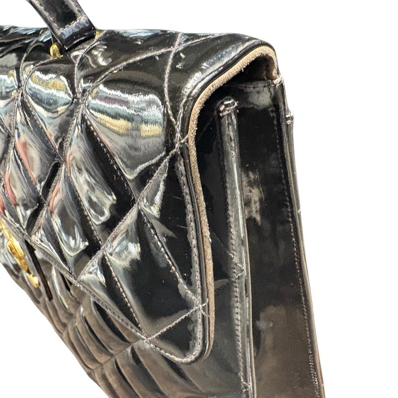 シャネル CHANEL ブリーフケース A02794 ブラック×GD金具 エナメル ユニセックス ブリーフケース