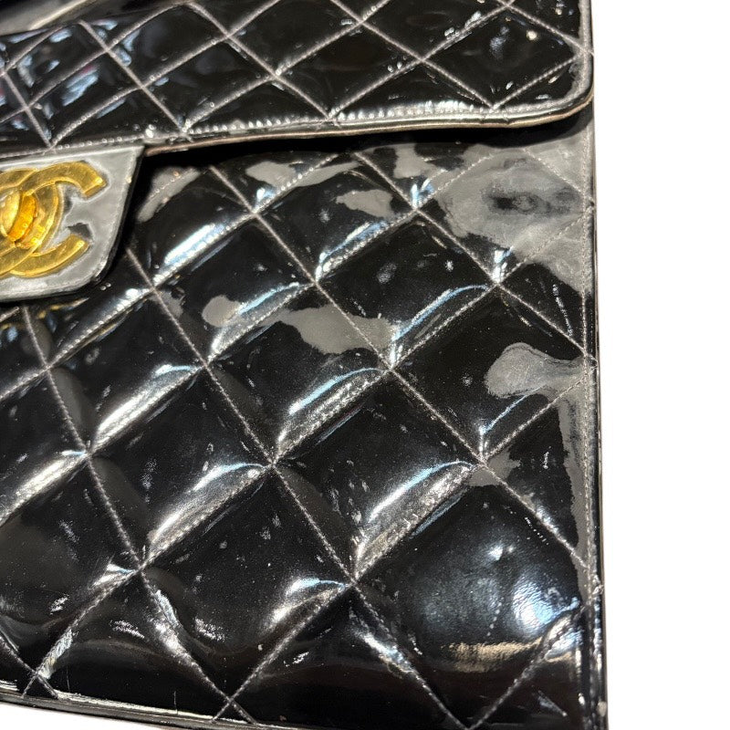 シャネル CHANEL ブリーフケース A02794 ブラック×GD金具 エナメル ユニセックス ブリーフケース