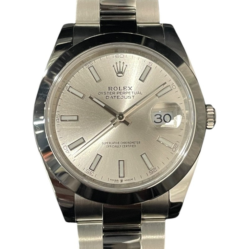 ロレックス ROLEX デイトジャスト41 126300 シルバー SS メンズ 腕時計
