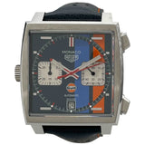 タグ・ホイヤー TAG HEUER モナコ キャリバー11 ガルフスペシャルエディション CAW211R.FC6401 マルチカラー SS/革ベルト 自動巻き メンズ 腕時計