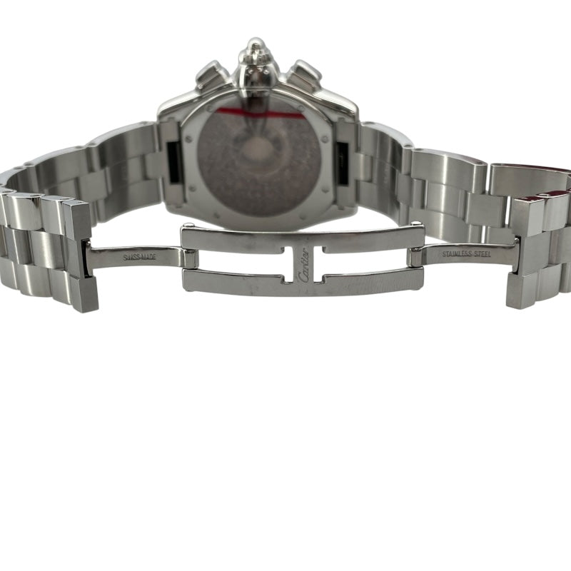 カルティエ Cartier ロードスタークロノグラフXL W62020X6 ブラック SS 自動巻き メンズ 腕時計