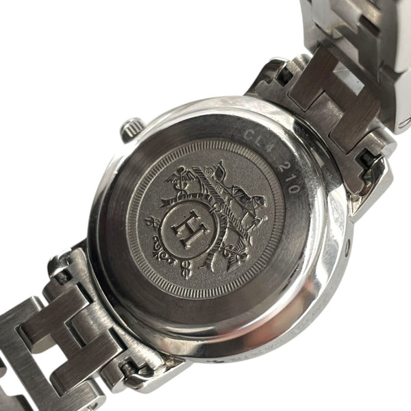 エルメス HERMES クリッパー CL4.210 ホワイト SS レディース 腕時計