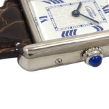 カルティエ Cartier マストタンク SM W1014054 ホワイト SV925 クオーツ レディース 腕時計