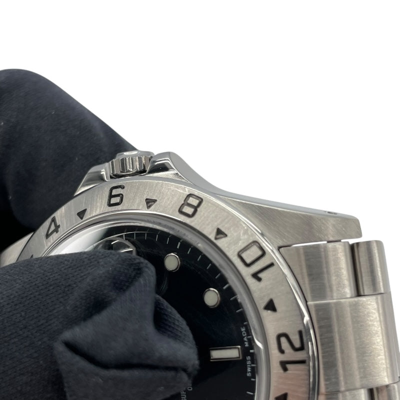 ロレックス ROLEX エクスプローラー2 16570 ブラック SS メンズ 腕時計