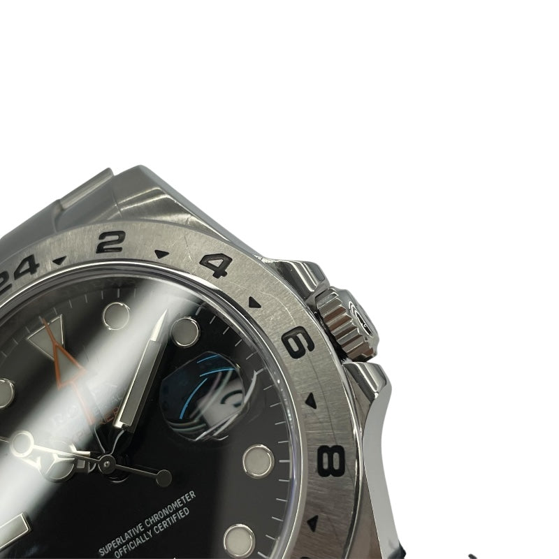 ロレックス ROLEX エクスプローラー2 216570 ブラック SS メンズ 腕時計