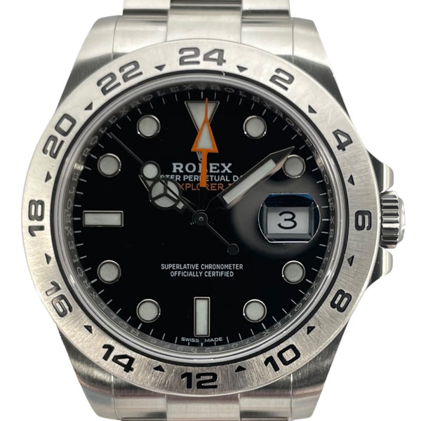 ロレックス ROLEX エクスプローラー2 216570 ブラック SS メンズ 腕時計