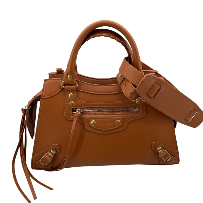 バレンシアガ BALENCIAGA ネオクラシックシティS 678629 ブラウン レザー レディース ハンドバッグ