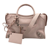 バレンシアガ BALENCIAGA クラシックメタリック エッジシティ 432831 ピンク レザー レディース ハンドバッグ