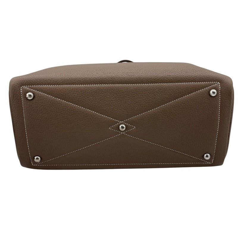 エルメス HERMES ヴィクトリア35 X刻 エトゥープ SV金具