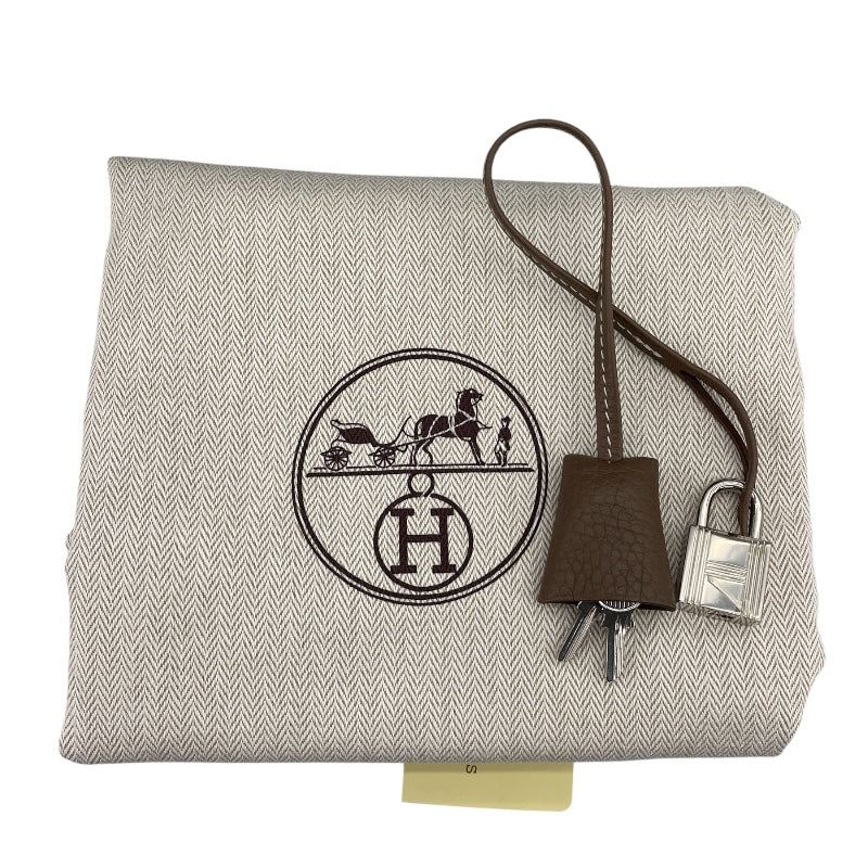 エルメス HERMES ヴィクトリア35 X刻 エトゥープ SV金具 トリヨンクレマンス レディース ハンドバッグ