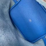 エルメス HERMES ピコタンロックMM X刻印 ブルーイドラ SV金具 トリヨンクレマンス レディース ハンドバッグ