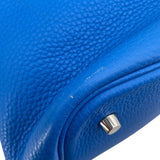 エルメス HERMES ピコタンロックMM X刻印 ブルーイドラ SV金具 トリヨンクレマンス レディース ハンドバッグ