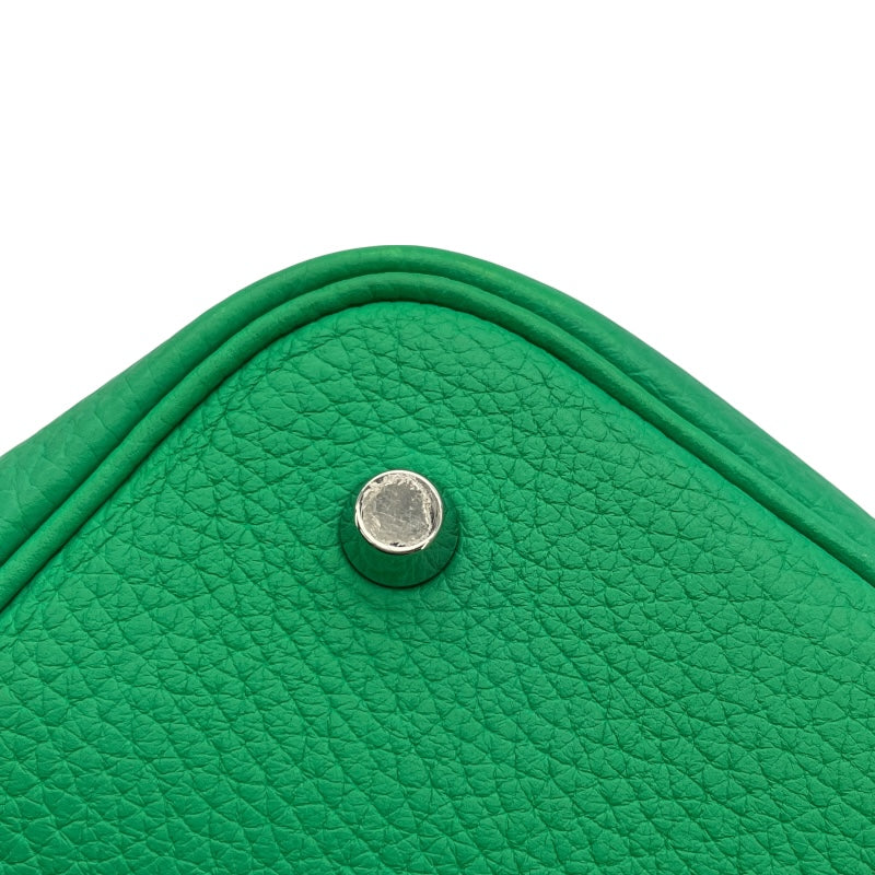 エルメス HERMES ピコタンロックMM　エクラ Z刻 ミント・ヴェールボスフォール　シルバー金具 トリヨン/スイフト レディース ハンドバッグ