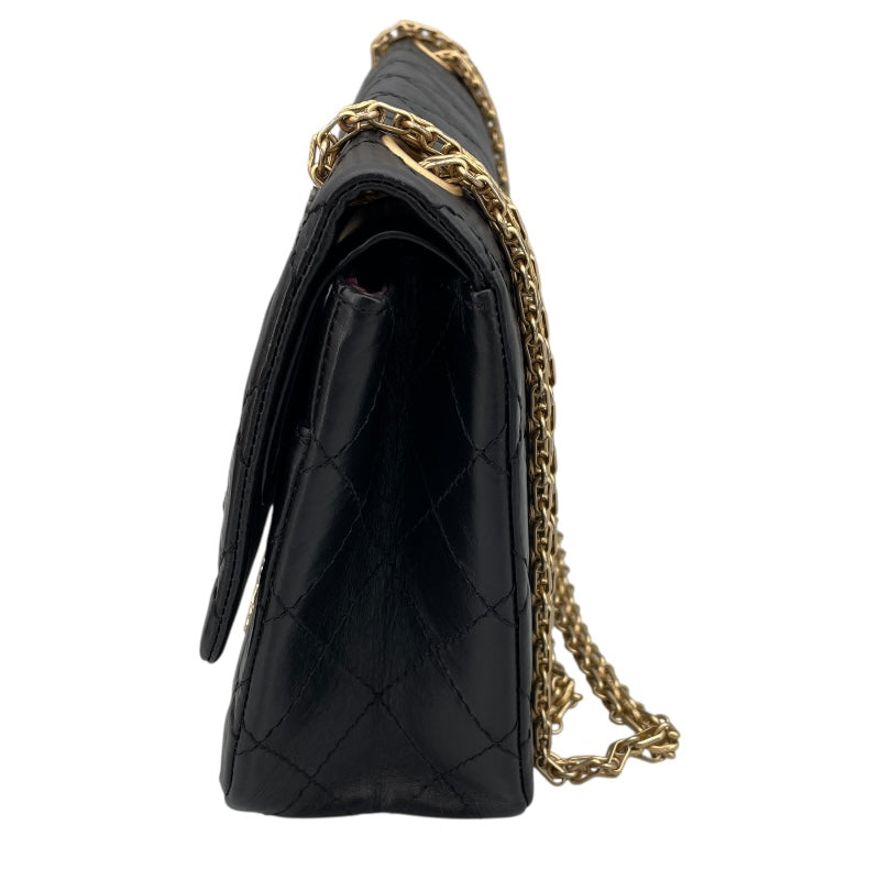 シャネル CHANEL シャネル2.55チェーンショルダー ブラック GD金具 カーフ レディース ショルダーバッグ