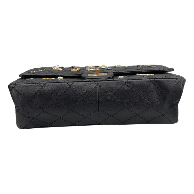 シャネル CHANEL シャネル2.55チェーンショルダー ブラック GD金具 カーフ レディース ショルダーバッグ