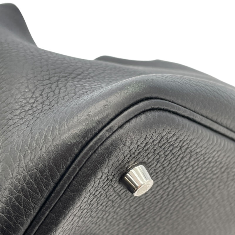 エルメス HERMES ピコタンロックMM Y刻 ブラック　シルバー金具 トリヨン レディース ハンドバッグ