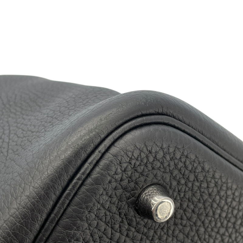 エルメス HERMES ピコタンロックMM Y刻 ブラック　シルバー金具 トリヨン レディース ハンドバッグ
