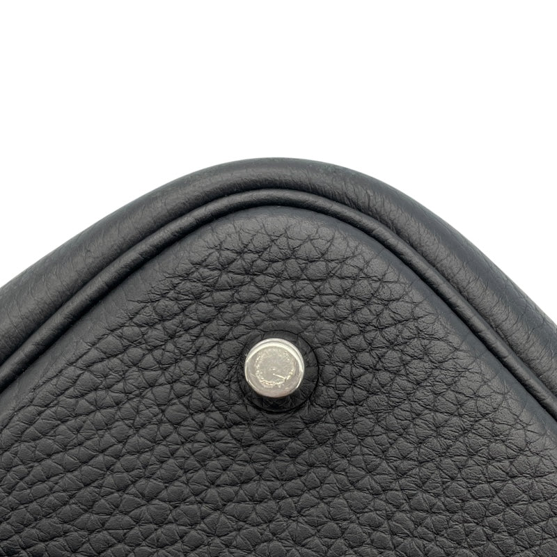 エルメス HERMES ピコタンロックMM Y刻 ブラック　シルバー金具 トリヨン レディース ハンドバッグ