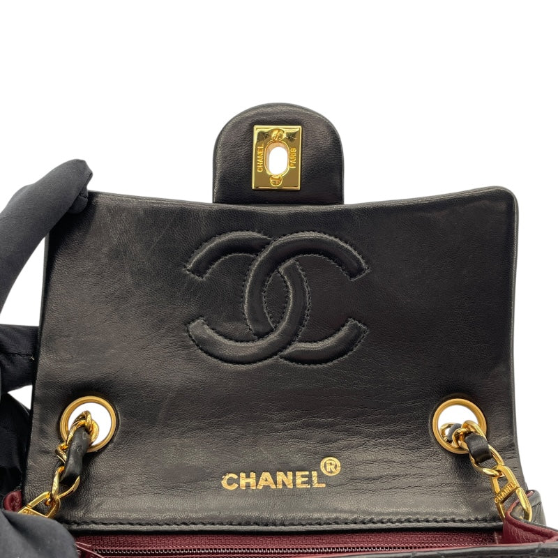 シャネル CHANEL ミニマトラッセ18 A01115　3番台 ブラック　ゴールド金具 ラムスキン レディース ショルダーバッグ