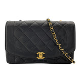 シャネル CHANEL ダイアナ25 A01165　3番台 ブラック　ゴールド金具 キャビアスキン レディース ショルダーバッグ