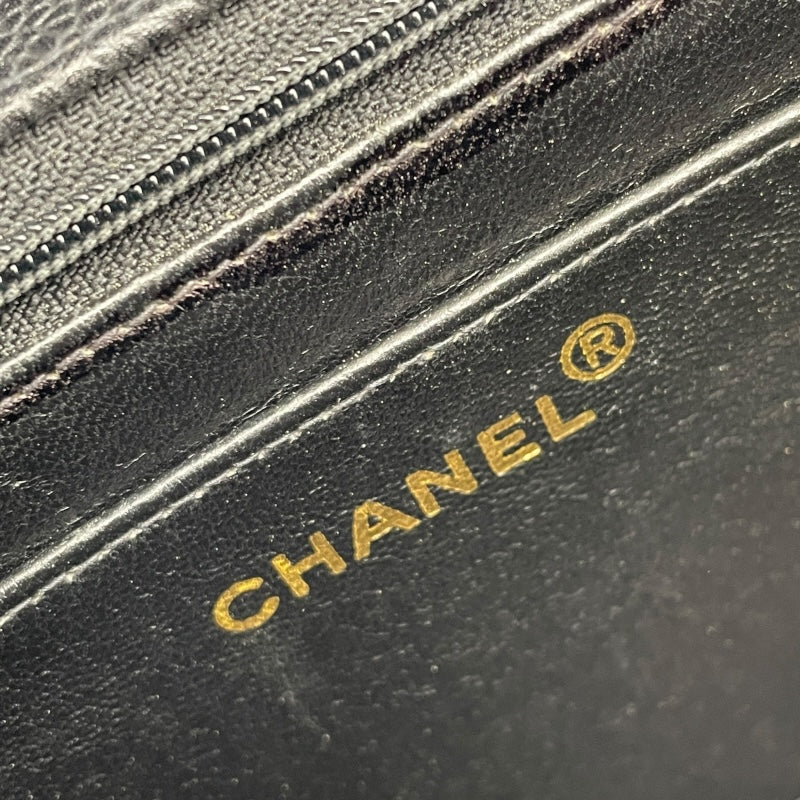 シャネル CHANEL ダイアナ25 A01165　3番台 ブラック　ゴールド金具 キャビアスキン レディース ショルダーバッグ