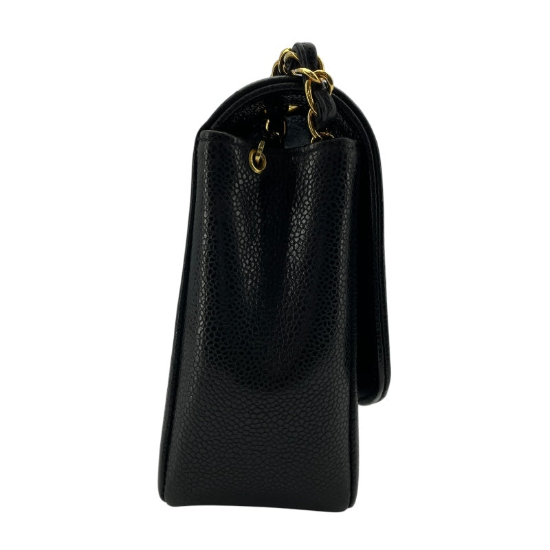 シャネル CHANEL ダイアナ25 A01165　3番台 ブラック　ゴールド金具 キャビアスキン レディース ショルダーバッグ