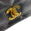 シャネル CHANEL ダイアナ25 A01165　3番台 ブラック　ゴールド金具 キャビアスキン レディース ショルダーバッグ