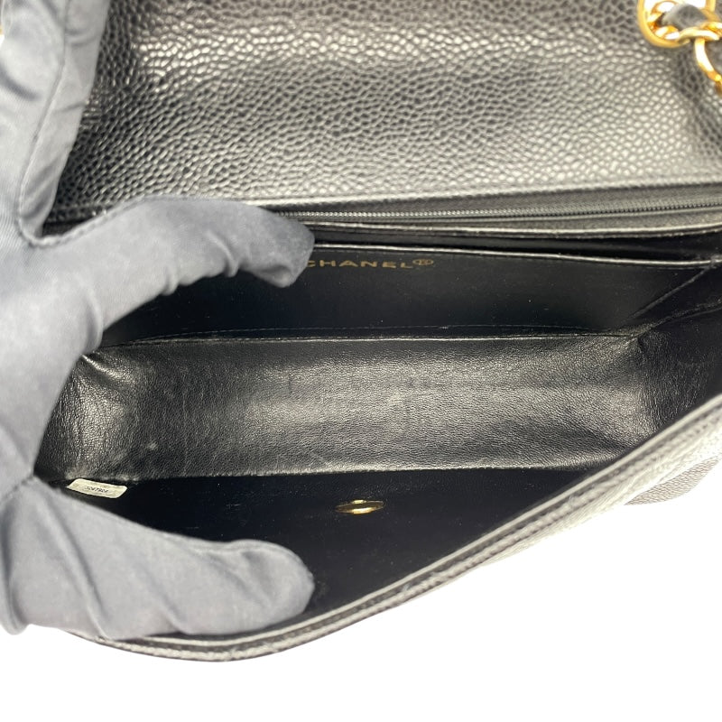 シャネル CHANEL ダイアナ25 A01165　3番台 ブラック　ゴールド金具 キャビアスキン レディース ショルダーバッグ